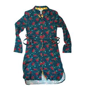 Matilda Jane Fa La La Floral Plaid Dress sz XS